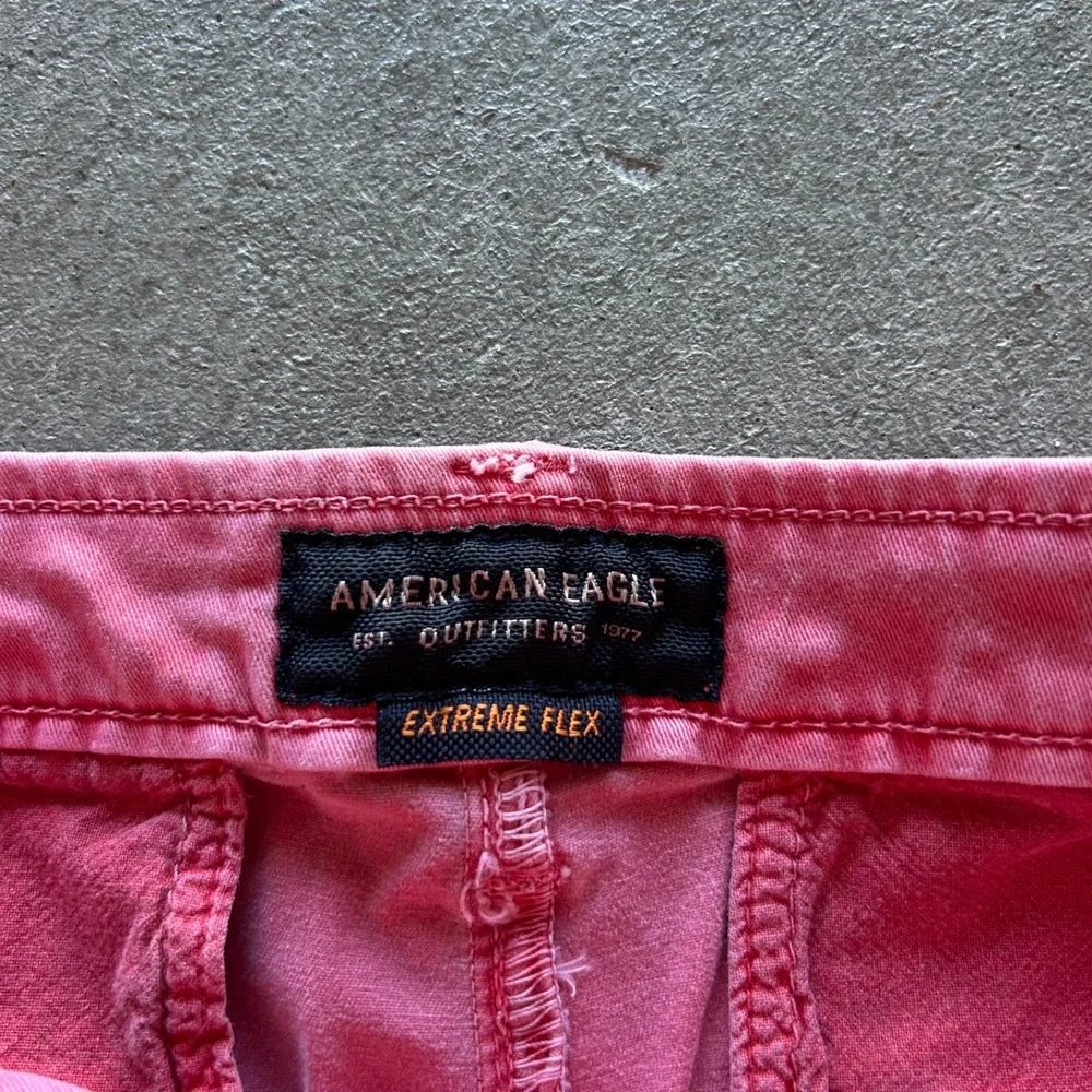 American Eagle Cargo Shorts Size 32 Pink Classic Fit Extreme Flex 9